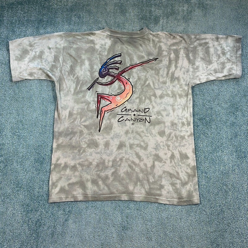 VINTAGE Grand Canyon Kokopelli 1995 Shirt Adult Extra Large Arizona Tie Dye VTG